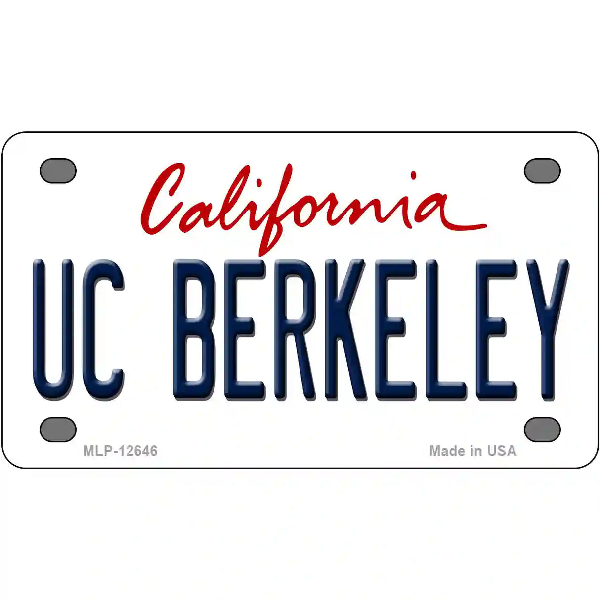 UC Berkeley Novelty Metal License Plate 4" x 2.2" (MLP)