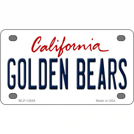 Golden Bears Novelty Metal License Plate 4" x 2.2" (MLP)