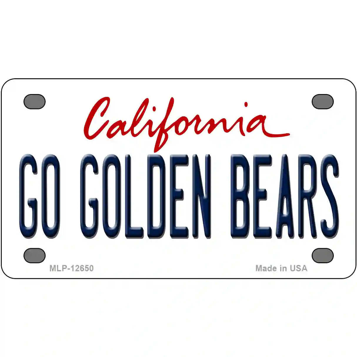 Go Golden Bears Novelty Metal License Plate 4" x 2.2" (MLP)