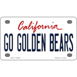 Go Golden Bears Novelty Metal License Plate 4" x 2.2" (MLP)