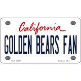 Golden Bears Fan Novelty Metal License Plate 4" x 2.2" (MLP)