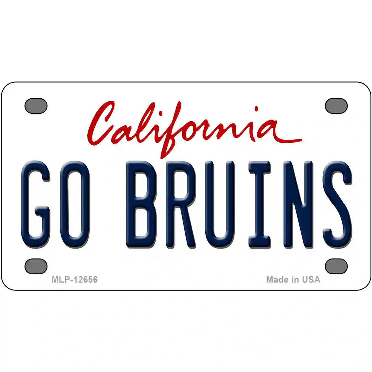 Go Bruins Novelty Metal License Plate 4" x 2.2" (MLP)