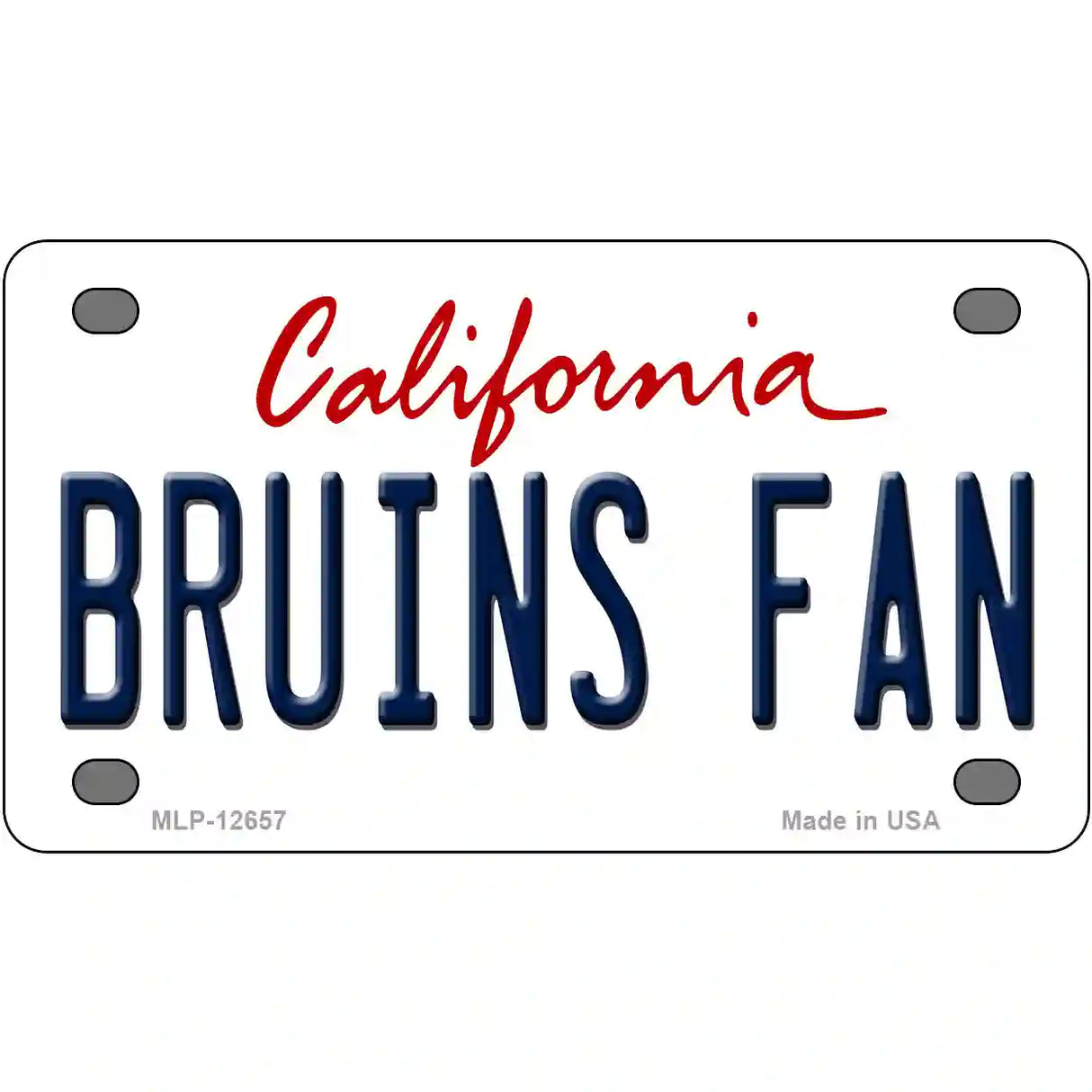 Bruins Fan Novelty Metal License Plate 4" x 2.2" (MLP)