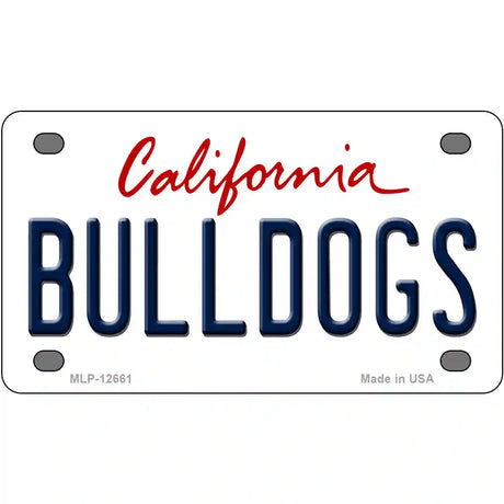 Bulldogs Novelty Metal License Plate 4" x 2.2" (MLP)