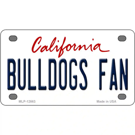 Bulldogs Fan Novelty Metal License Plate 4" x 2.2" (MLP)