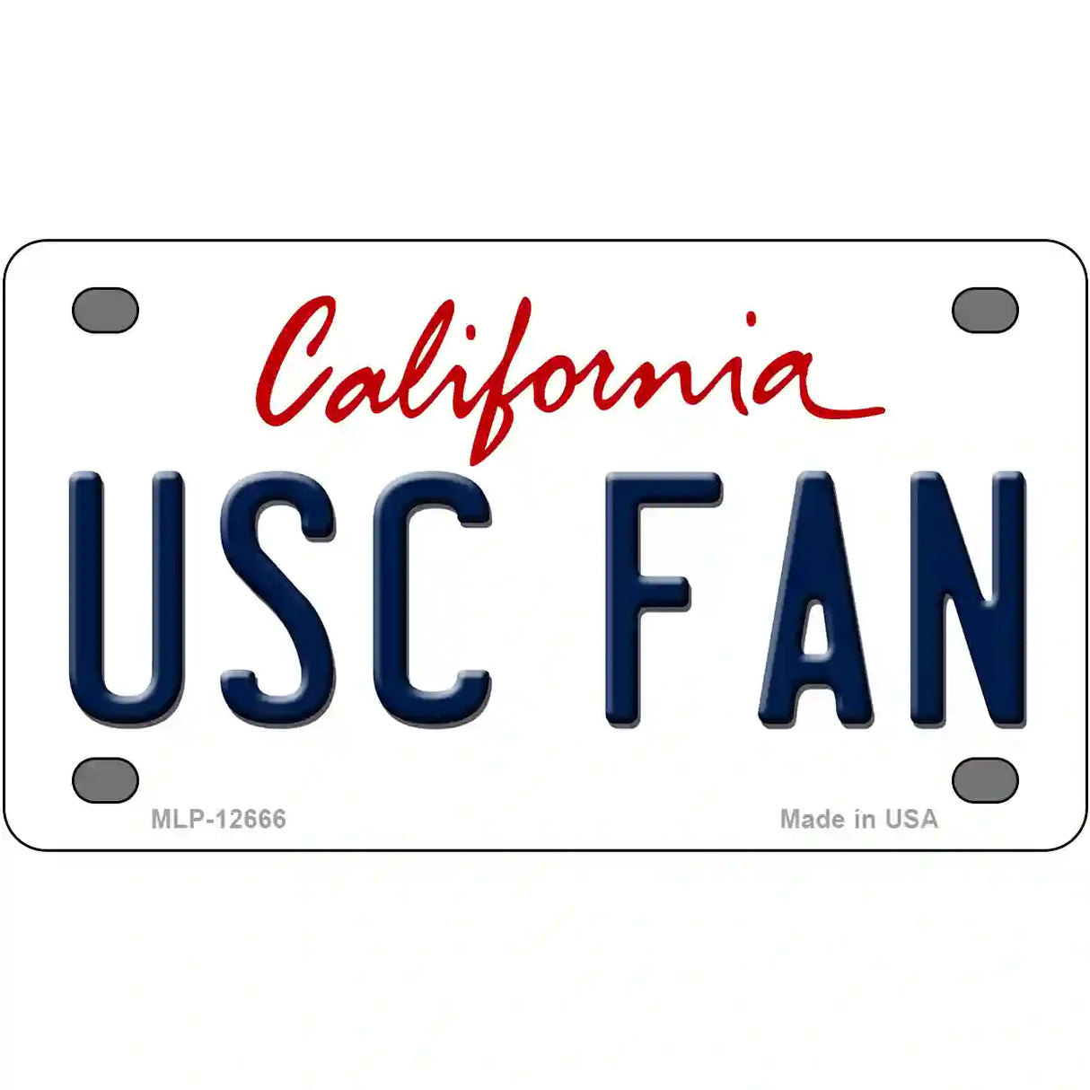 USC Fan Novelty Metal License Plate 4" x 2.2" (MLP)