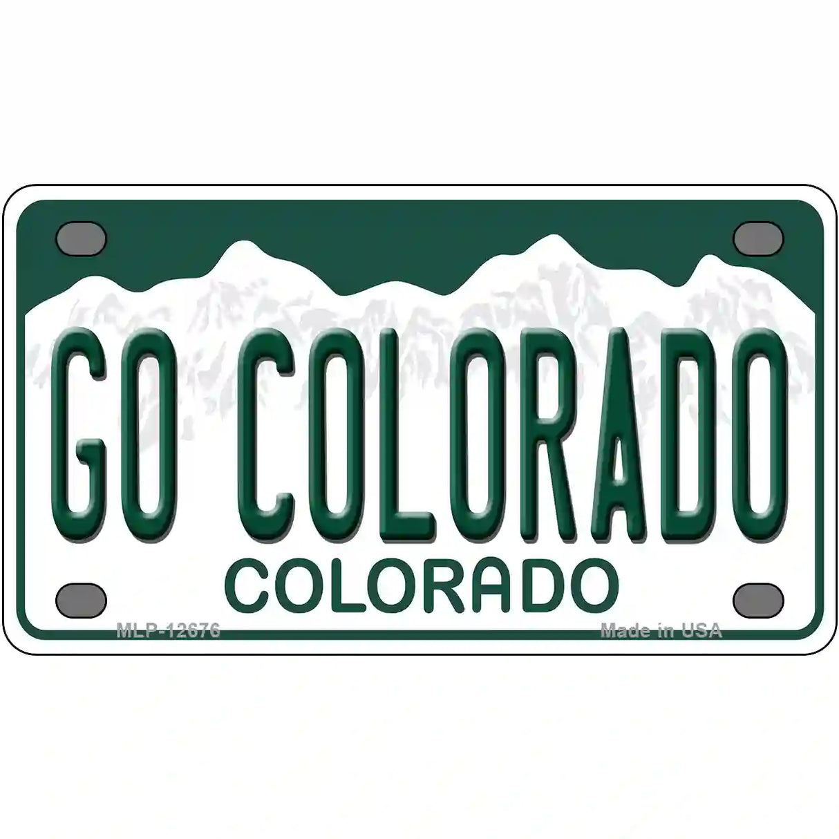 Go Colorado Novelty Metal License Plate 4" x 2.2" (MLP)