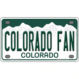 Colorado Fan Novelty Metal License Plate 4" x 2.2" (MLP)