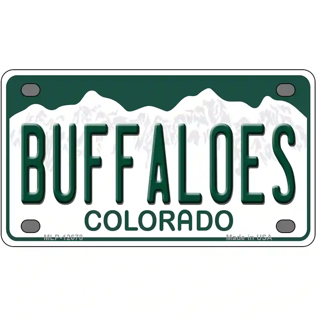 Buffaloes Novelty Metal License Plate 4" x 2.2" (MLP)