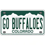 Go Buffaloes Novelty Metal License Plate 4" x 2.2" (MLP)