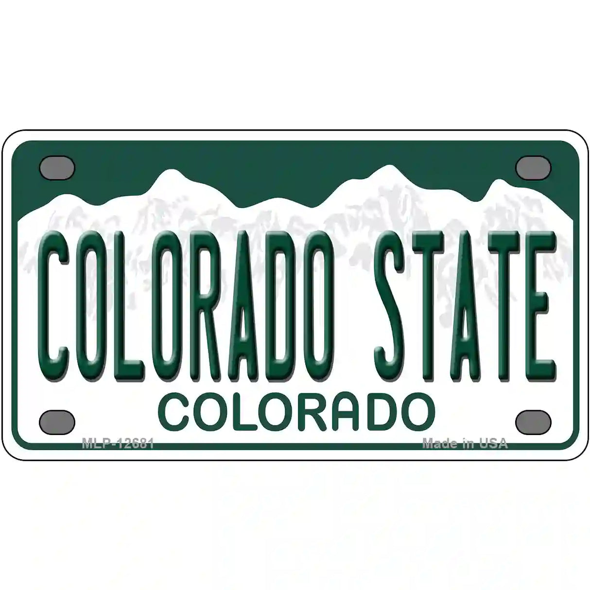 Colorado State Novelty Metal License Plate 4" x 2.2" (MLP)