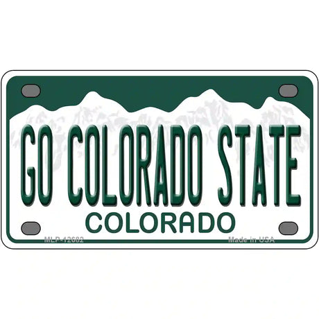 Go Colorado State Novelty Metal License Plate 4" x 2.2" (MLP)