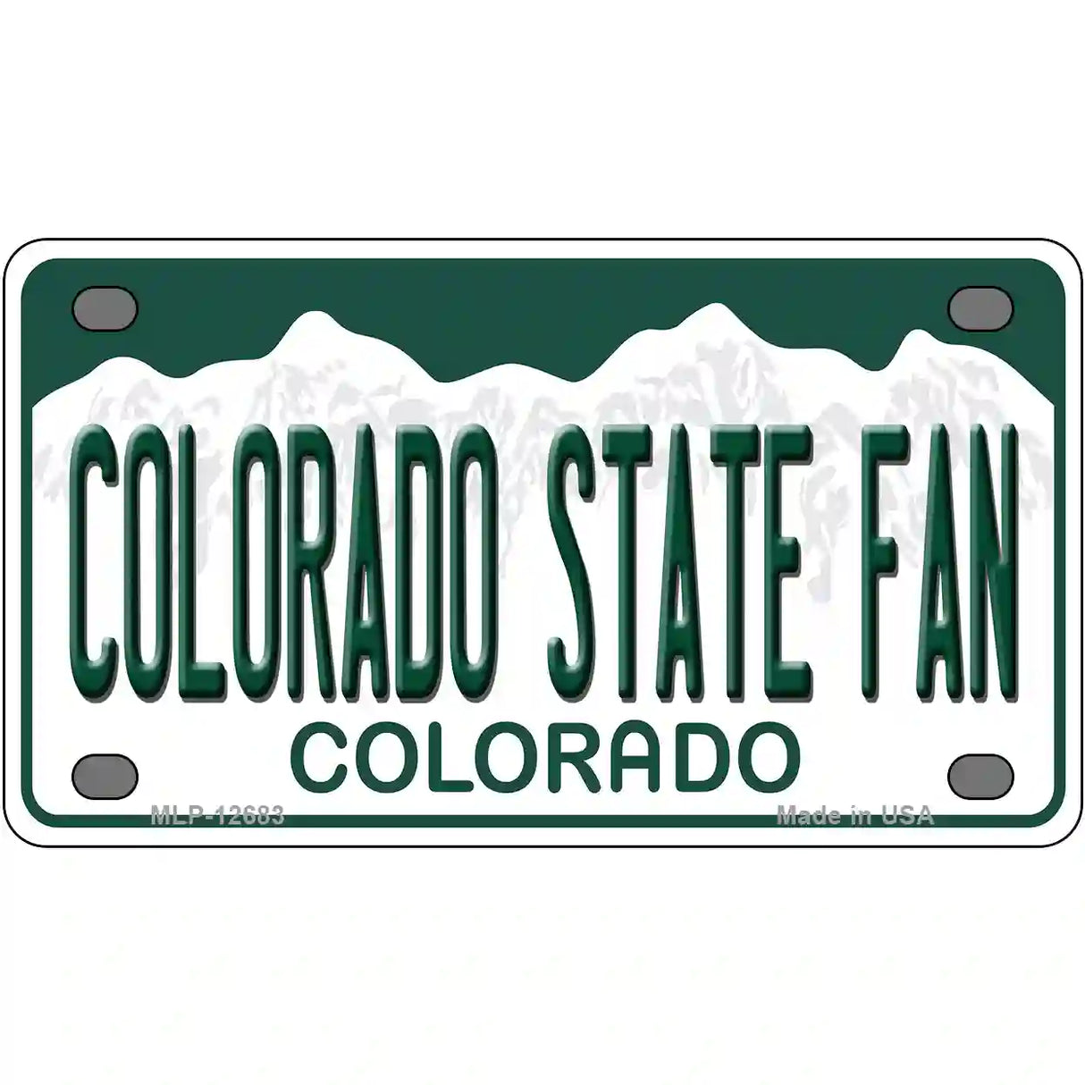 Colorado State Fan Novelty Metal License Plate 4" x 2.2" (MLP)