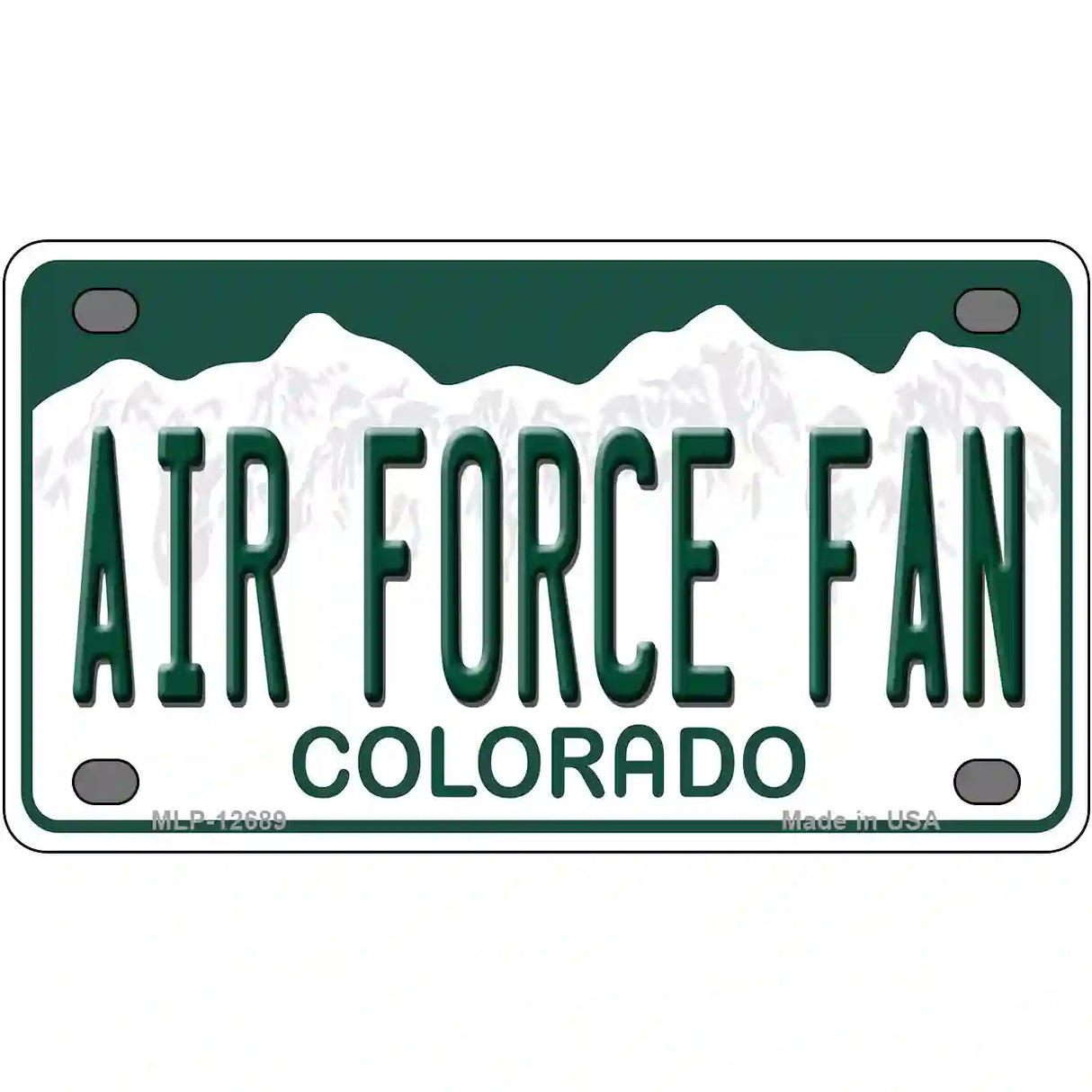 Air Force Fan Novelty Metal License Plate 4" x 2.2" (MLP)