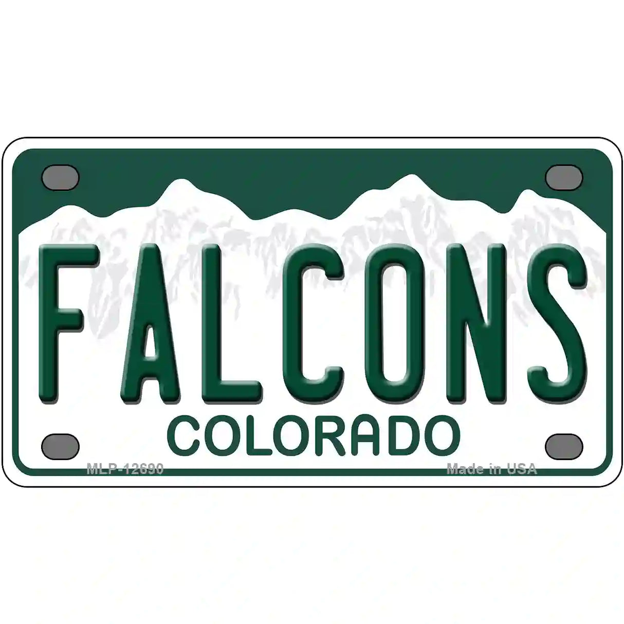 Falcons Novelty Metal License Plate 4" x 2.2" (MLP)