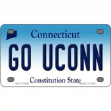 Go UConn Novelty Metal License Plate 4" x 2.2" (MLP)