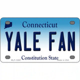 Yale Fan Novelty Metal License Plate 4" x 2.2" (MLP)