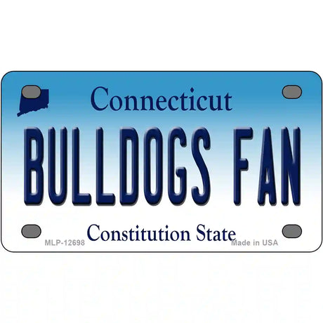 Bulldogs Fan Connecticut Novelty Metal License Plate 4" x 2.2" (MLP)