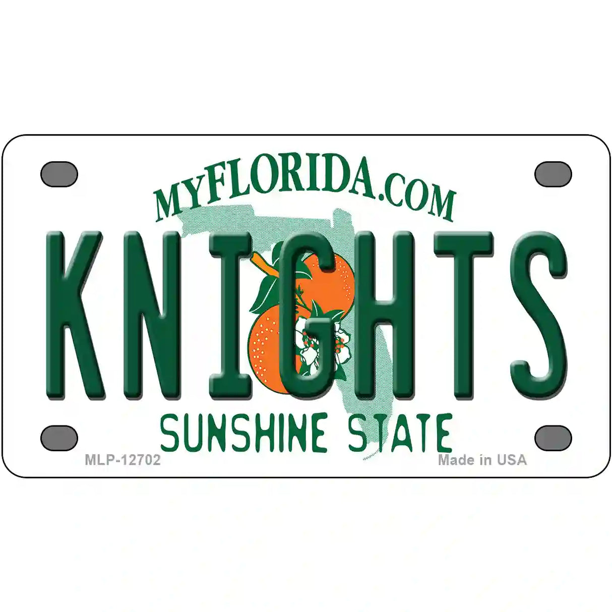 Knights Novelty Metal License Plate 4" x 2.2" (MLP)