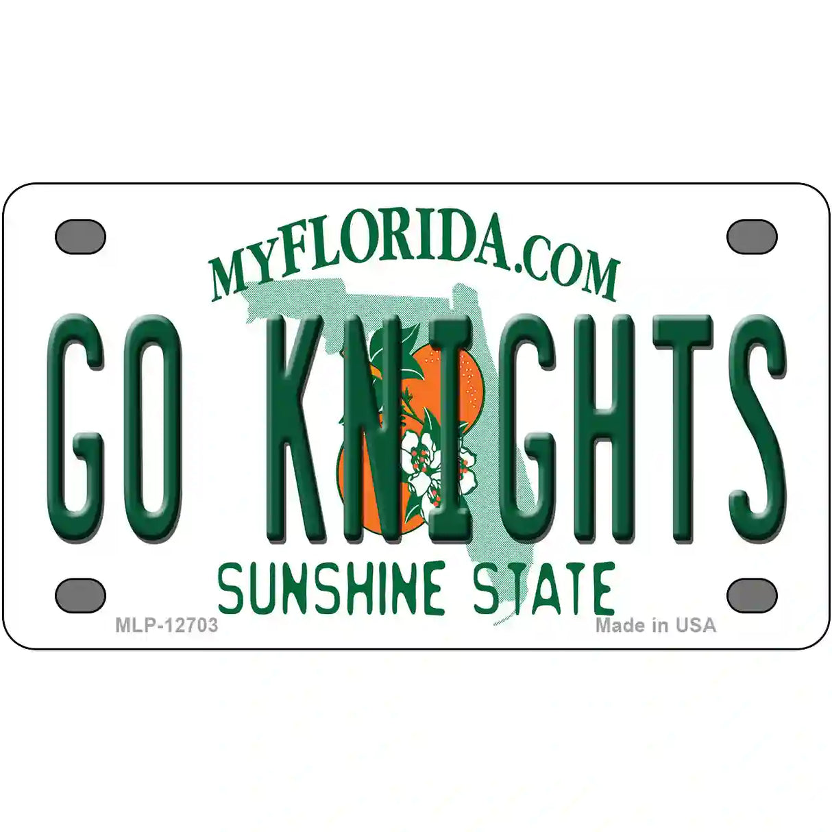 Go Knights Novelty Metal License Plate 4" x 2.2" (MLP)