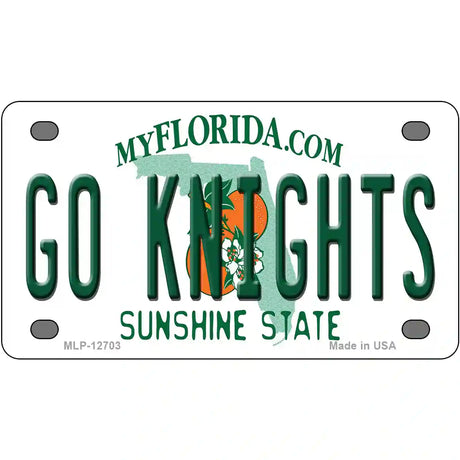 Go Knights Novelty Metal License Plate 4" x 2.2" (MLP)