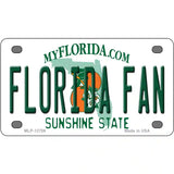 Florida Fan Novelty Metal License Plate 4" x 2.2" (MLP)