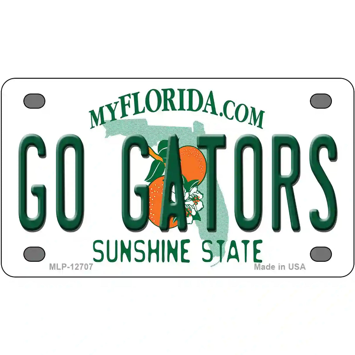 Go Gators Novelty Metal License Plate 4" x 2.2" (MLP)