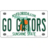 Go Gators Novelty Metal License Plate 4" x 2.2" (MLP)