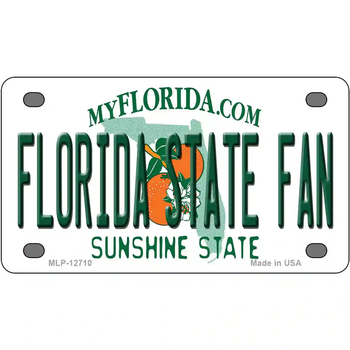 Florida State Fan Novelty Metal License Plate 4" x 2.2" (MLP)