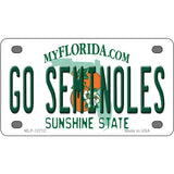 Go Seminoles Novelty Metal License Plate 4" x 2.2" (MLP)