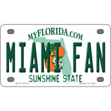 Miami Fan Novelty Metal License Plate 4" x 2.2" (MLP)