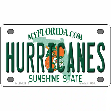 Hurricanes Novelty Metal License Plate 4" x 2.2" (MLP)