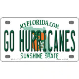 Go Hurricanes Novelty Metal License Plate 4" x 2.2" (MLP)