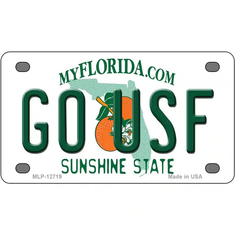 Go USF Novelty Metal License Plate 4" x 2.2" (MLP)