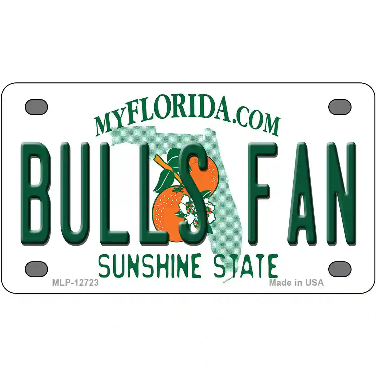 Bulls Fan Novelty Metal License Plate 4" x 2.2" (MLP)