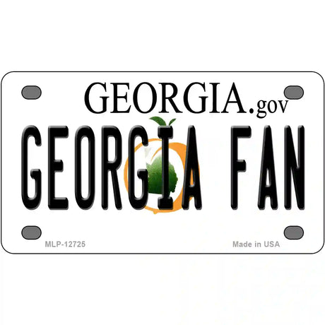 Georgia Fan Novelty Metal License Plate 4" x 2.2" (MLP)