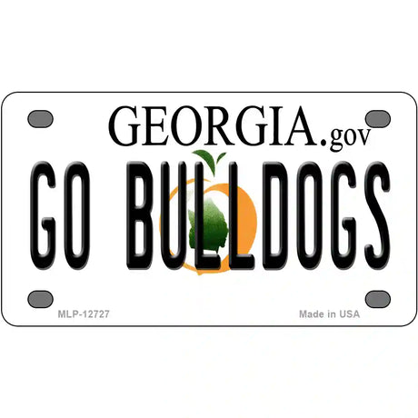 Go Bulldogs Georgia Novelty Metal License Plate 4" x 2.2" (MLP)