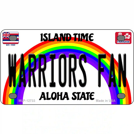 Warriors Fan Novelty Metal License Plate 4" x 2.2" (MLP)