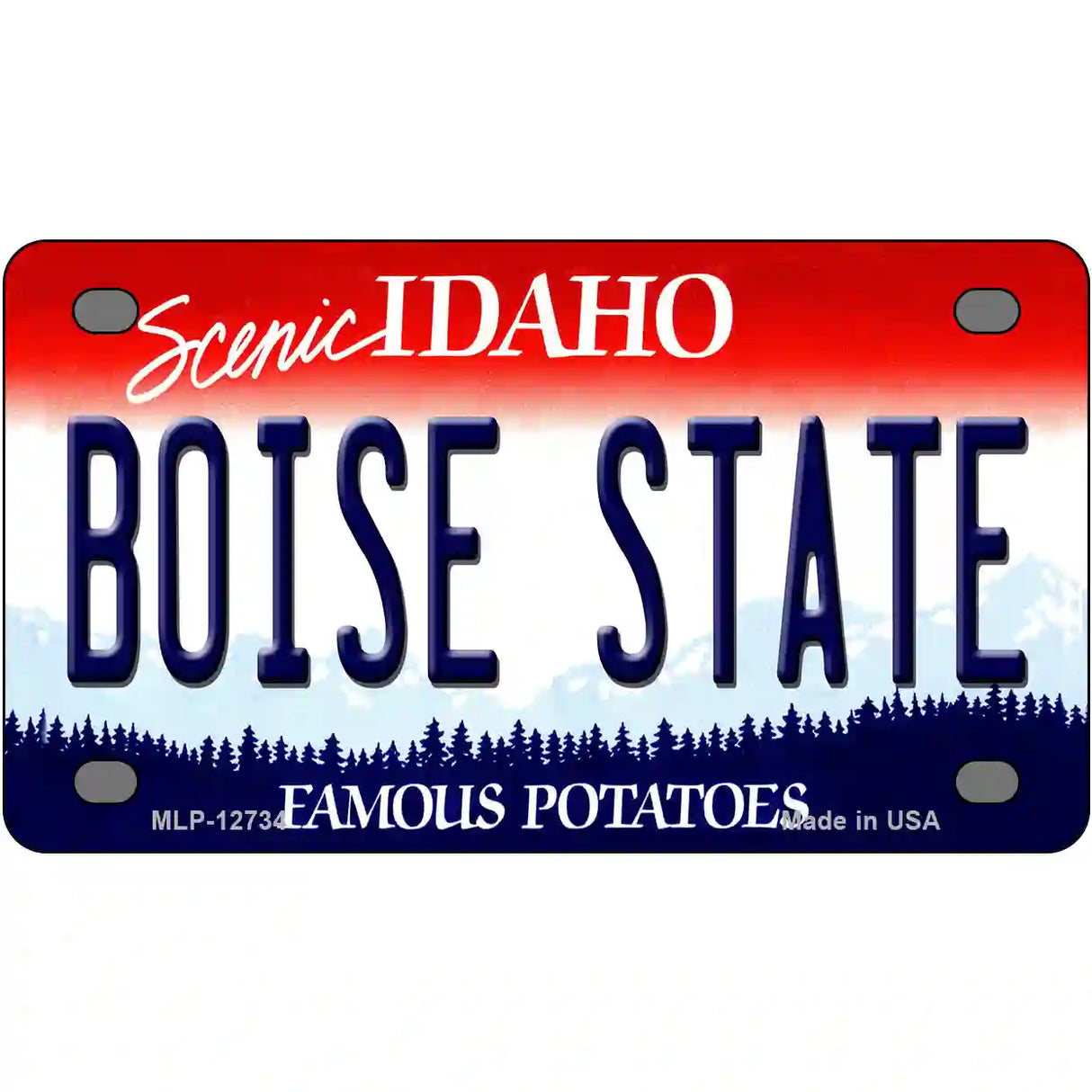 Boise State Novelty Metal License Plate 4" x 2.2" (MLP)