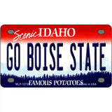 Go Boise State Novelty Metal License Plate 4" x 2.2" (MLP)