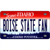 Boise State Fan Novelty Metal License Plate 4" x 2.2" (MLP)