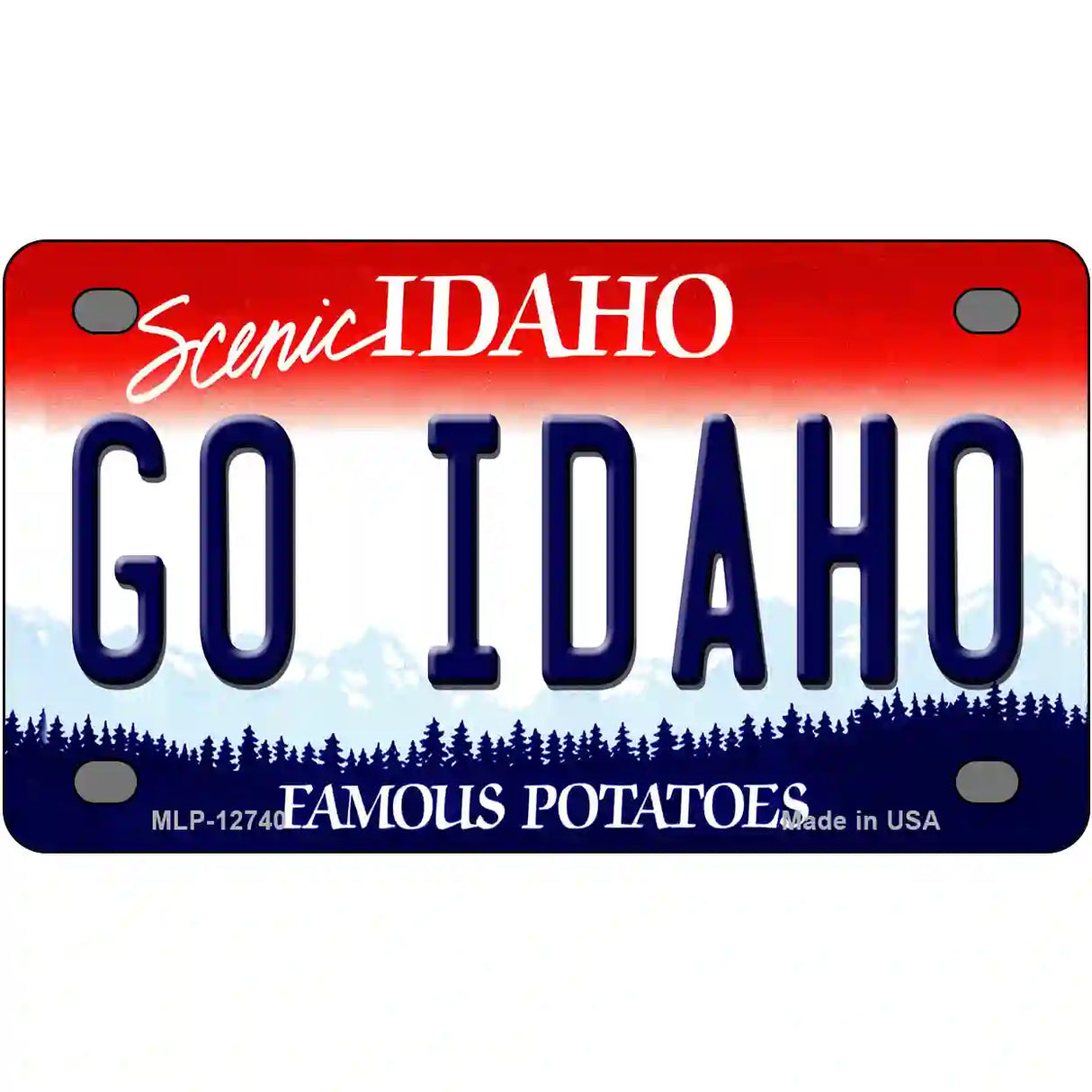 Go Idaho Novelty Metal License Plate 4" x 2.2" (MLP)