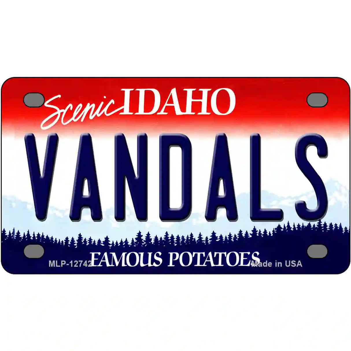 Vandals Novelty Metal License Plate 4" x 2.2" (MLP)