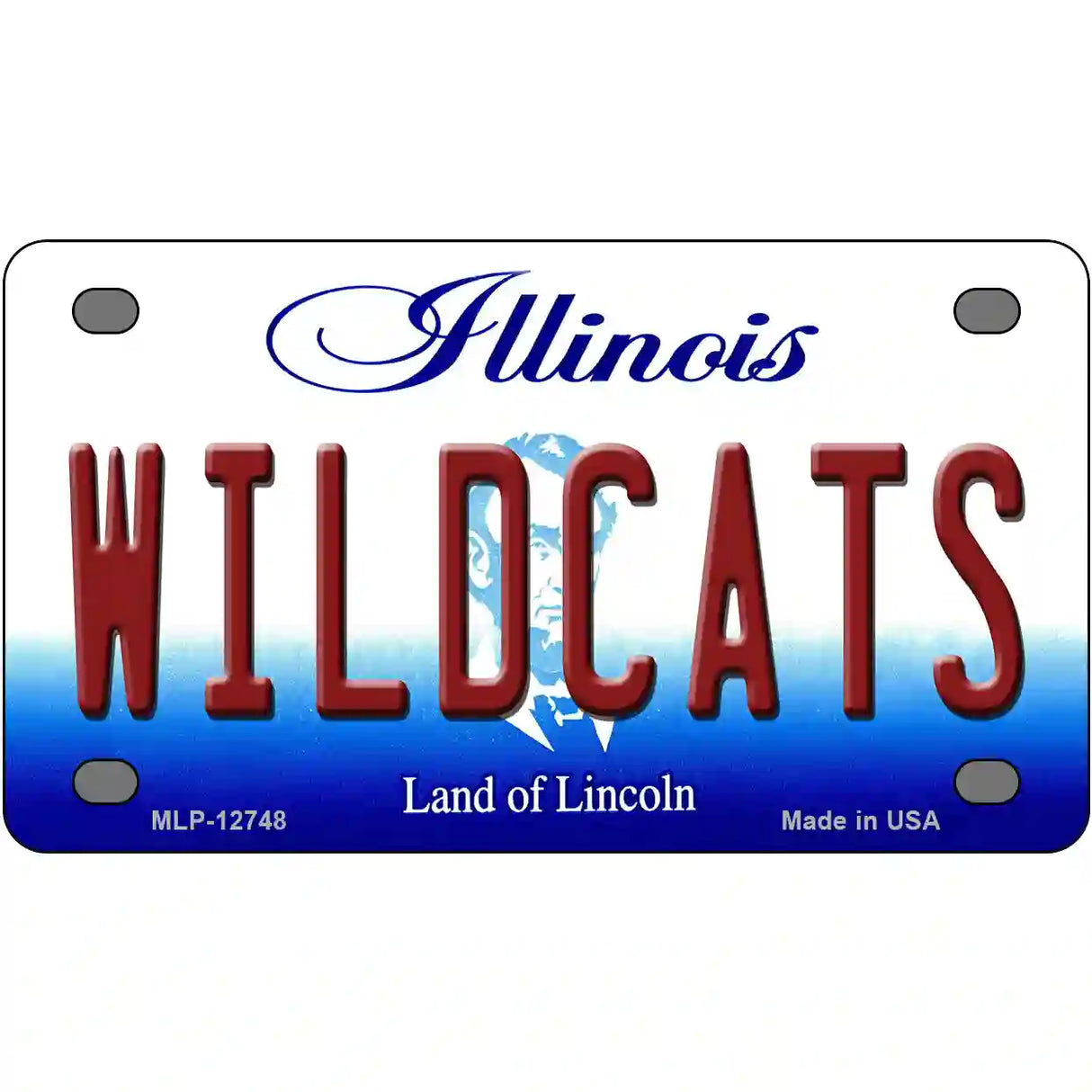 Wildcats Novelty Metal License Plate 4" x 2.2" (MLP)