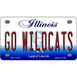 Go Wildcats Illinois Novelty Metal License Plate 4" x 2.2" (MLP)