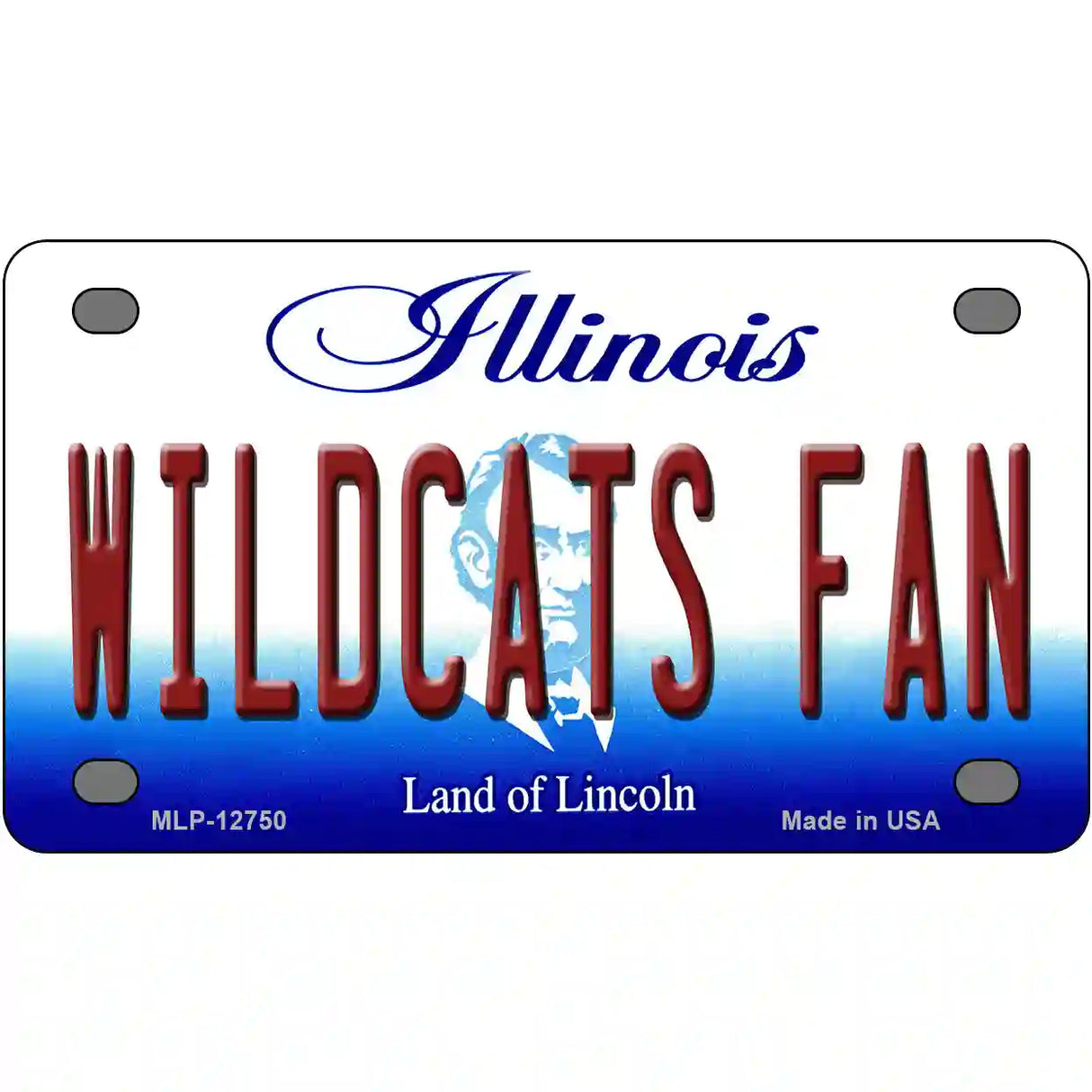 Wildcats Fan Illinois Novelty Metal License Plate 4" x 2.2" (MLP)