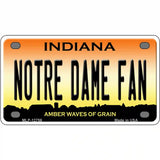 Notre Dame Fan Novelty Metal License Plate Tag 4" x 2.2" (MLP)