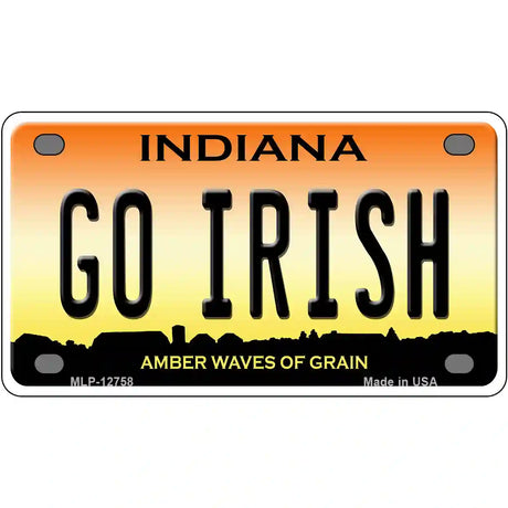 Go Irish Novelty Metal License Plate Tag 4" x 2.2" (MLP)