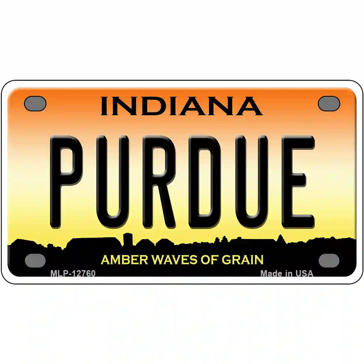 Purdue Novelty Metal License Plate Tag 4" x 2.2" (MLP)