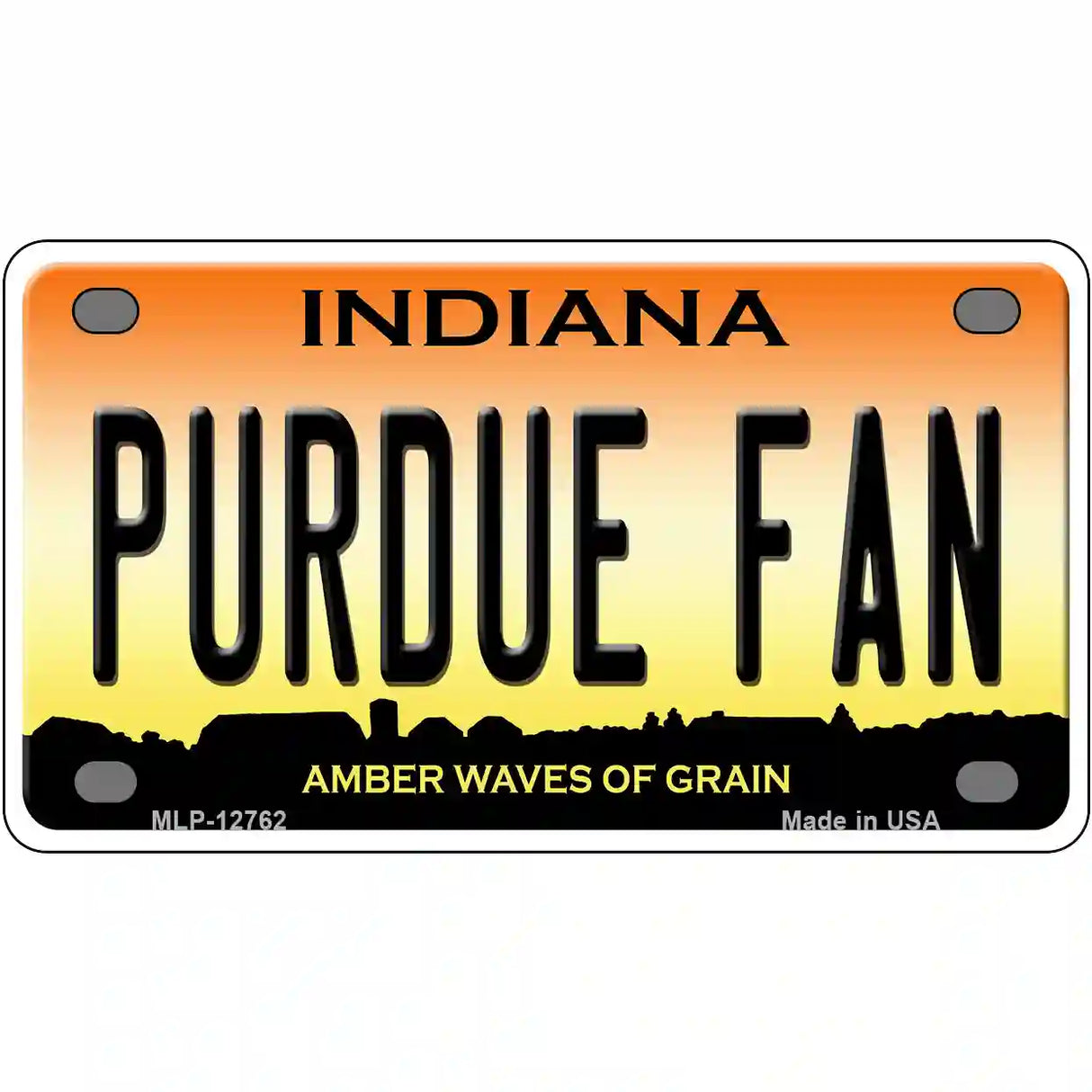 Purdue Fan Novelty Metal License Plate Tag 4" x 2.2" (MLP)